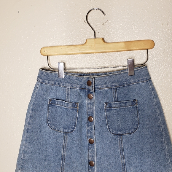 Brandy Melville Skirts Brandy Melville Denim Blue Mini Skirt Poshmark